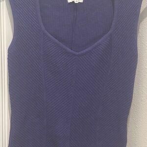 Maurices Deep Purple Ribbed Tank Top